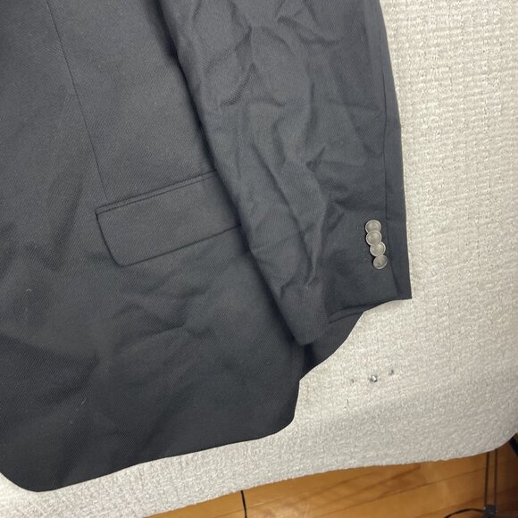 Joseph Abboud Blazer Men 54R Black Flannel Super 110 Reda Italy Wool read* - Picture 5 of 16